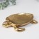 Souvenir Polystone stand "Golden Turtle" 21.8x17x4.5 cm