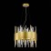 Suspended chandelier ST LUCE. SL1633.203.08. Olvera. 8x40 watts, E14, 40x40x37 cm, matte gold color