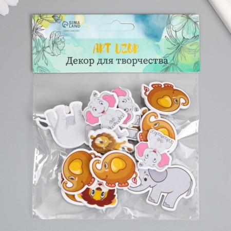 Decor for creativity EVA "Beast" set of 14 pcs 10x13 cm-4