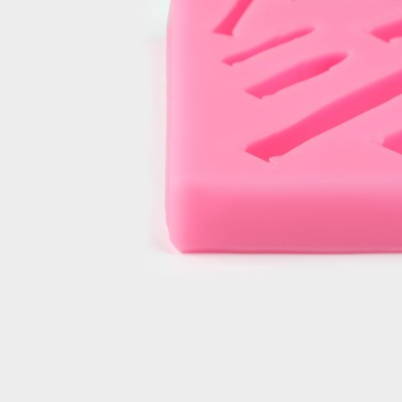 Mold Dolyana "Gils", silicone, 7.5 × 7.2 × 1.2 cm, pink color-3