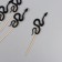 Decor for creativity "Black Snake" 12.5 cm (set 6 pcs)