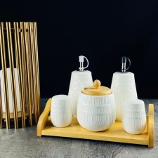 Set of Lenardi Bamboo, porcelain, 5 items