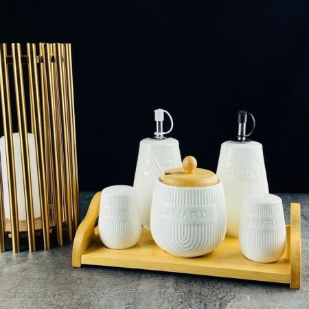 Set of Lenardi Bamboo, porcelain, 5 items