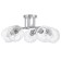 Closure ceiling deb 5x40W E27 chrome 52x52x22 cm
