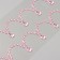 Sticker of rhinestones plastic "suspensions" pink 35x8 cm