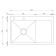 Kitchen sink "RMS" MRK-7851BL-R, mortise, right, thickness 3.0 and 1 mm, dispenser, graphite