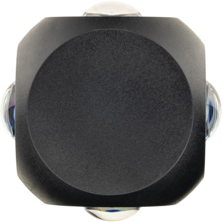 Lamp wall cover Duwi Nuovo 85x85x53mm 4W plastic 4200K IP 54 Black 4 rays-4