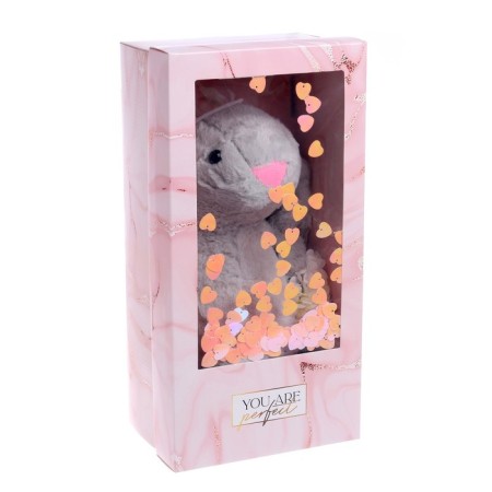 Soft toy "The most beautiful", gray bunny-11