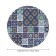 The tablecloth "Ornamental Tiles", Round, Oxford, elastic band, size 140x140 cm, diameter 105-120 cm