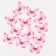 Decor for creativity "Butterfly", two -layer, set of 12 pcs., Size 1 pc. - 5 × 4 cm, pink color