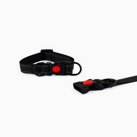 A collar with a nylon lining with a fastx 2 cm, black-3
