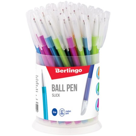 Ballic handle 0.7 mm, slick, blue, needle rod, mix-7