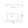 Walked shells Uperwood May 80 cm, rectangular, white