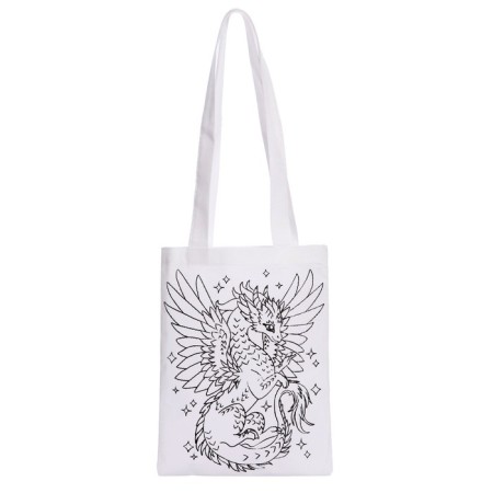 Shopper bag, coloring "Dragon, fantasy"-3