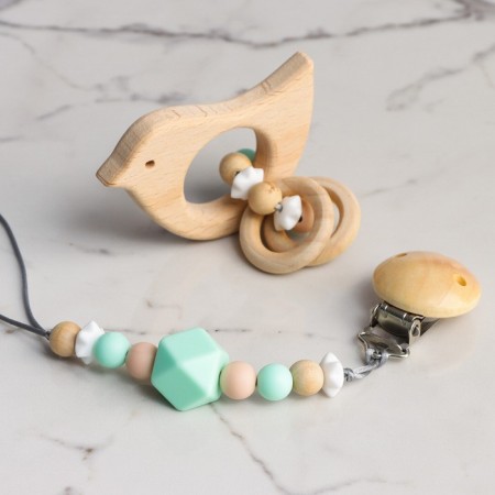 Gift set: a nipple for a nipple and a teething, mint, crumb I-1