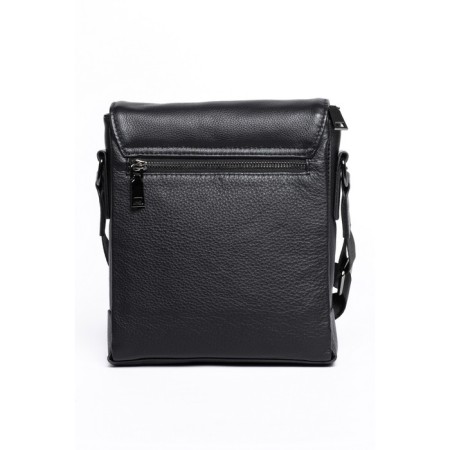 Bag Cross-Body Men, genuine leather, de-gosa black, 19x6x22 cm-1