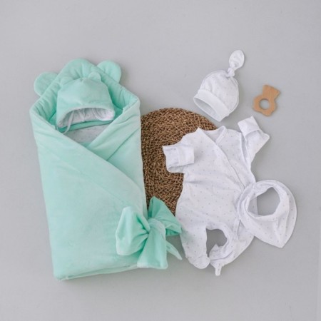Set for discharge Demi-season Kinderlitto "Knot-2", 5 items, height 50-56 cm, mint color
