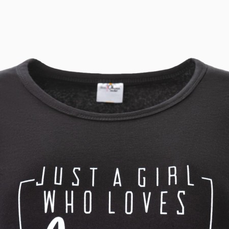 Night shirt female, black color/print, size 46-6