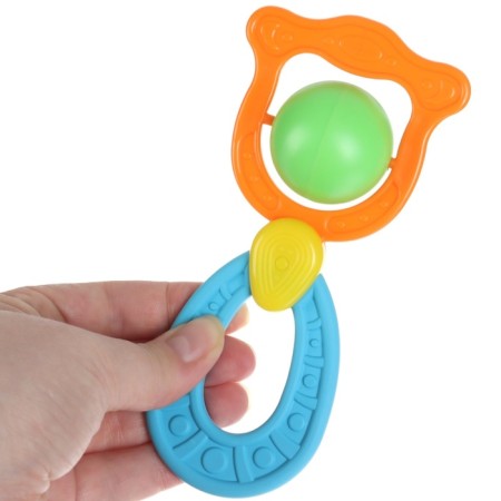A rattle - a “planet” teether, an elastic pen, types and color mix-4