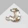 Brooch "Ghost" Funny, color in gold