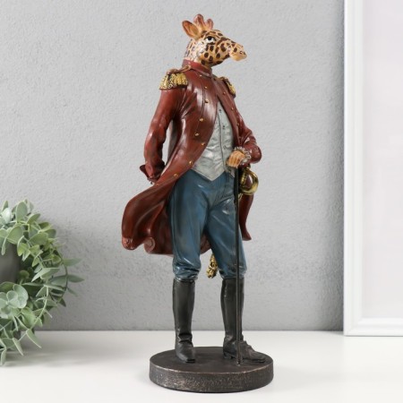 Souvenir Polystone "English Chargie-Zhiraffe in Red Camisole" 15.5x12x35 cm-1