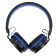 Wireless headphones Luazon HQ-3, folding, microphone, microSD, black and blue