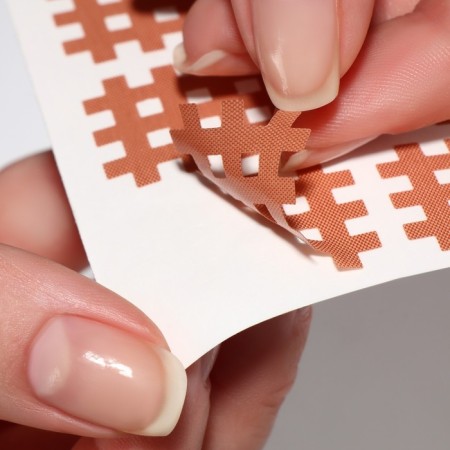 Facial tape, set, 6 sheets, beige color-9
