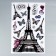 Plastic sticker 2D "Eiffel Tower and Flowers" MIX 54x35.5 cm