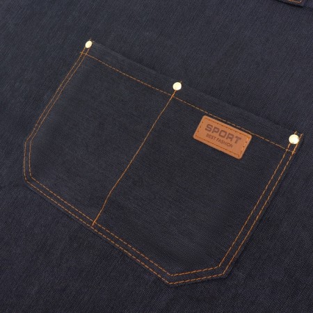 Apron for the master, denim, black color-8
