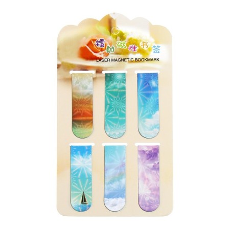 A set of magnetic bookmark for books Calligrata 6 pieces, "sky", mix-3