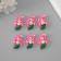 Suspension for creativity plastic "Little Mermaid with pink hair" 3.4x2.1x0.6 cm