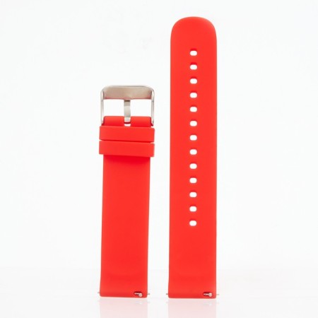 Smart hours strap, 20 mm, silicone, red-2