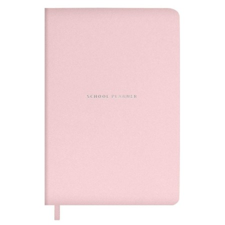 School School A5 80 sheets "pink", solid cover of artificial leather, foil embossing, liesse, reference material, block 70 g/m2