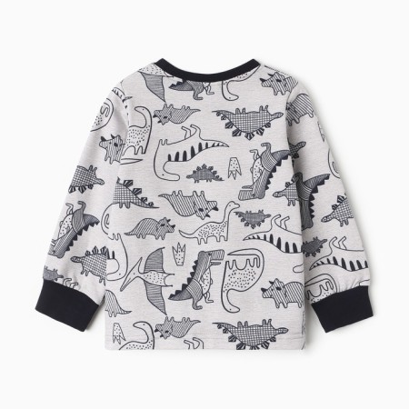 Pajamas for a boy, color gray melange, height 98 cm-5