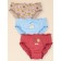 Panties for girls, height 110 cm, beige, blue, terracotta, 3 pcs