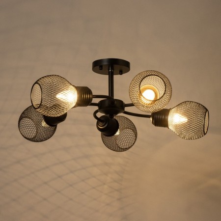 Chandelier 2718/5 E27 40W Black 58x58x28 cm Bayerlux-2