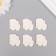 Decor for the creativity of Polystone "Steam" White set 6 pcs 3x2.8 cm