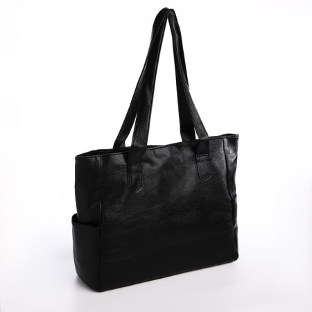 Female bag, on a zipper, black color-1