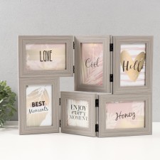 MDF photo frame in 6 photos 10x15 cm, 10x10 cm 