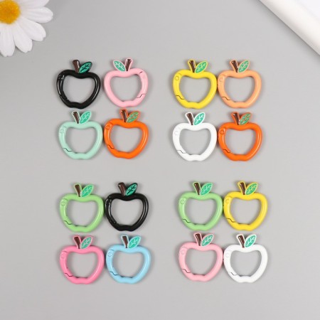 Carabiner Metal "Apple with a branch" MIX 3x2.7 cm