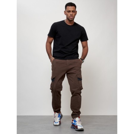 Cargo jeans men, size 50-52, brown color-8