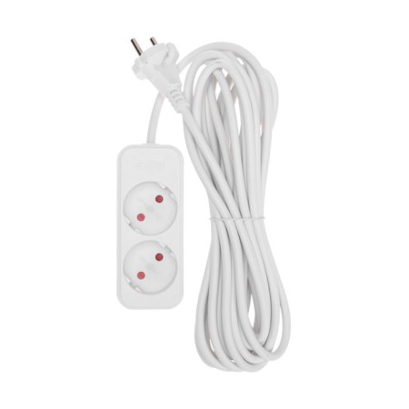 Extension cord Standard 2 nests, 5m, 2x1.0mm², b/s, white rexant