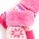 Mittens for children, pink color, size 13 (2-4 years)