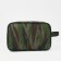 Cosmetic bag with zipper, green color/camouflage