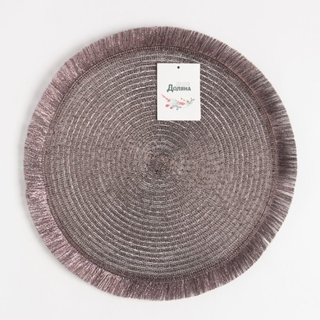 Set of napkins 2 pcs. Dolyana "Brill", central gray, D 38 cm-3