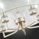 Suspended EVOLUCE lamp. Sle107513-05. Manila. 5x40 watts, E14, 50x50x70 cm, golden color