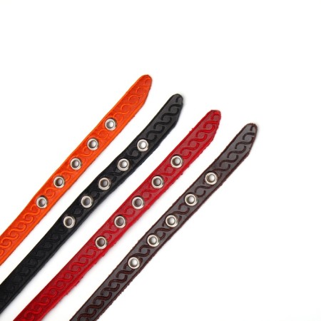 Collar of a single-layer leather unsyted, 1.2 cm, Osh 20-26 cm, mix of colors and types-8