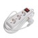 Extension cord Luazon Lighting, 3 sockets, 3 m, 6 A, 1300 W, 3x0.75 mm2, s/k, with excavation, b