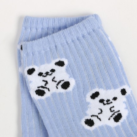 Women's socks "bears", blue color, size 23-25-2