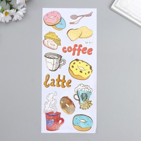 Stick Paper "Donuts and Coffee" 28.5x10.5 cm-1
